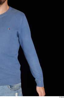 Hamza arm blue sweatshirt dressed upper body 0002.jpg